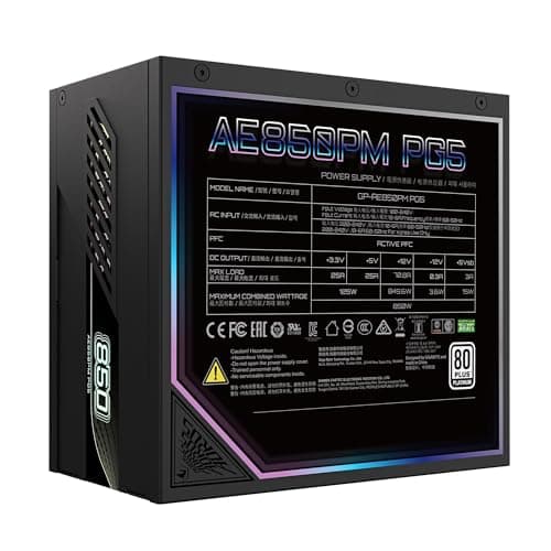 Gigabyte AORUS ELITE P850 Black 850W Fully Modular 80+ Platinum Certified image