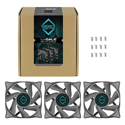 Iceberg Thermal IceGALE 120mm Gray PWM 76 CFM 3-Pack image