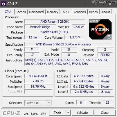 AMD Ryzen 5 2600X 3.6 GHz 6-Core AM4 OEM/Tray image