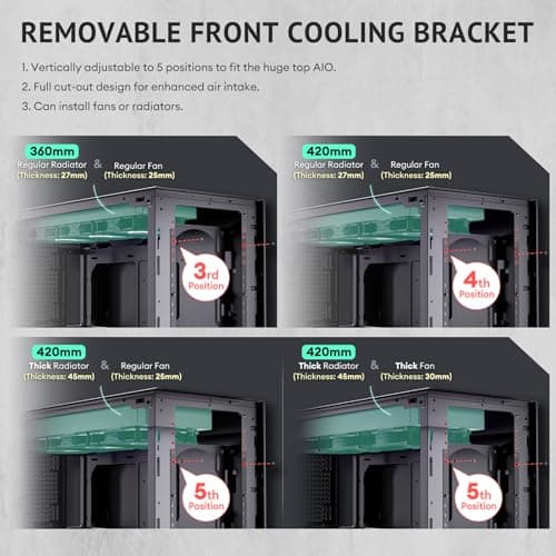 Antec FLUX PRO ATX Full Tower White / Brown Tempered Glass Side Panel, USB 3.2 Gen 2 Type-C, USB 3.2 Gen 1 Type-A image