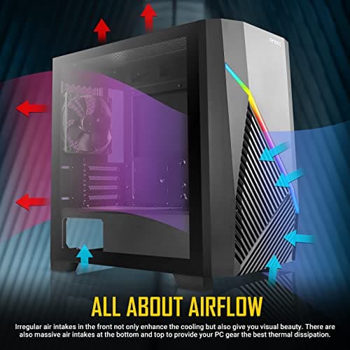 Antec Draco 10 Micro ATX Mini Tower Black Tempered Glass Side Panel, USB 3.2 Gen 1 Type-A image