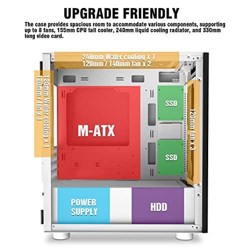 darkFlash DLM 21 MicroATX Mid Tower Black Tempered Glass Side Panel image