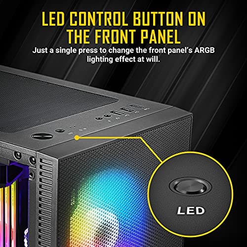 Antec NX410 ATX Mid Tower Black with Tempered Glass Side Panel and USB 3.2 Gen 1 Type-A, USB 2.0 Type-A image