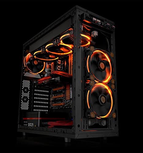 Thermaltake Riing 140mm 51.15 CFM Orange LED Black / Orange 1-Pack image