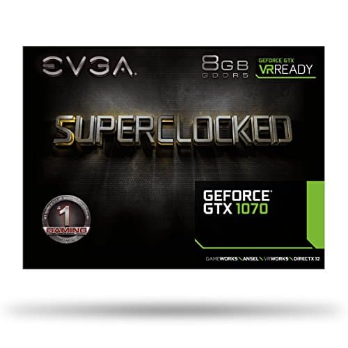 EVGA GeForce GTX 1070 SC GAMING ACX 3.0 Black Edition 8GB GDDR5 Black / Silver image