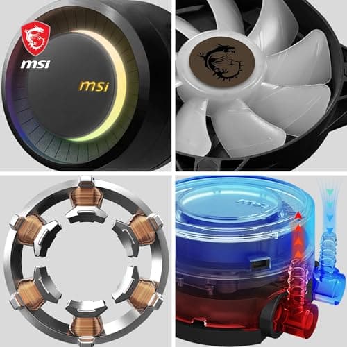 MSI MAG CORELIQUID E240 AIO CPU Liquid Cooler 240mm image