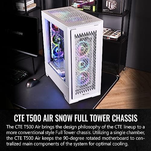 Thermaltake CTE T500 Air ATX Full Tower White Tempered Glass Side Panel image