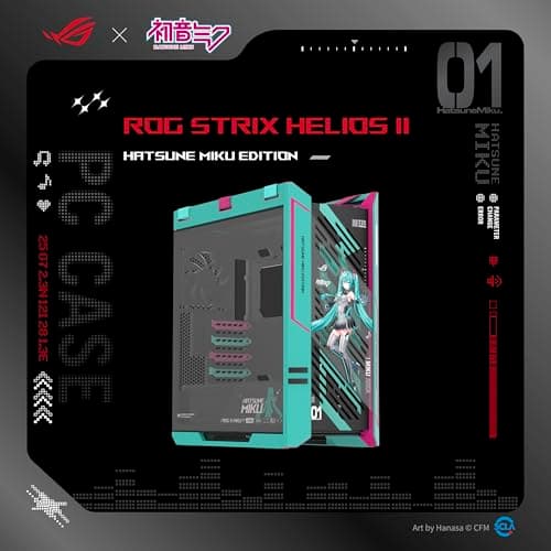 ASUS ROG Strix Helios II Hatsune Miku Edition EATX mid-Tower Gaming PC case image