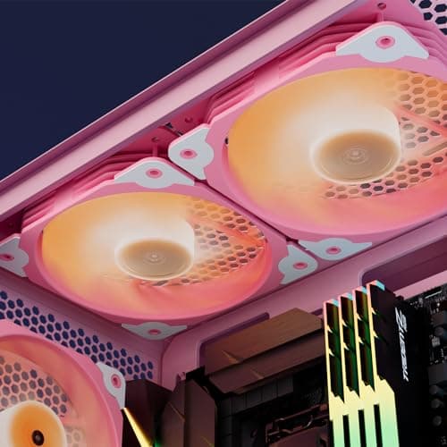 Vetroo SA-140 140mm Pink PWM Addressable RGB 69.29 CFM 1-Pack image