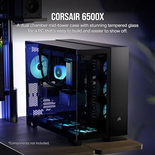 Corsair 6500X ATX Mid Tower Black Tempered Glass Side Panel image