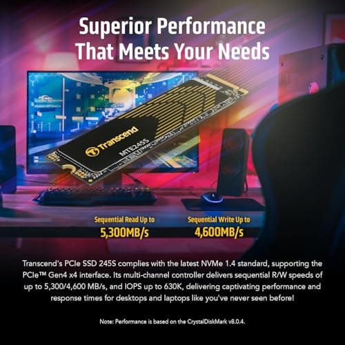 Transcend MTE245S 2TB SSD M.2-2280 PCIe 4.0 X4 NVMe image