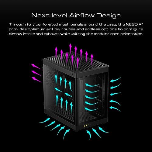 GAMDIAS NESO P1 ATX Full Tower Black Tempered Glass Side Panel image