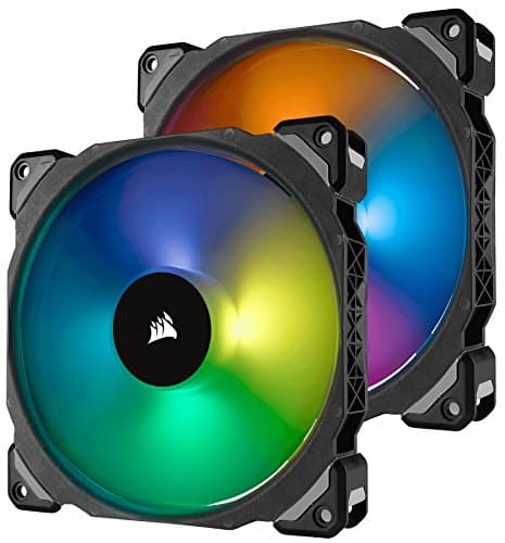 Corsair ML140 PRO 140mm Black / White RGB PWM 55.4 CFM 2-Pack image