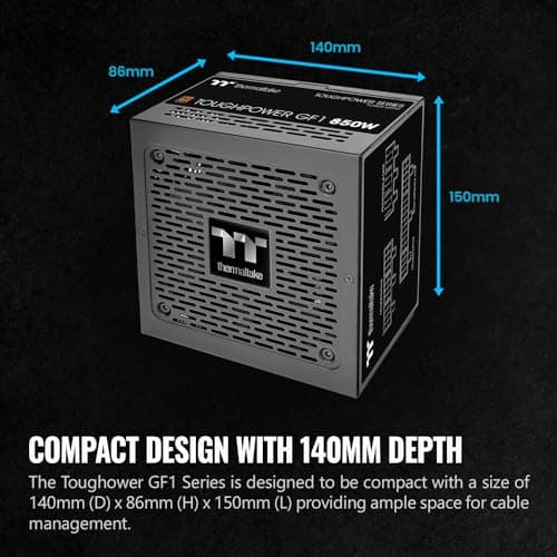 Thermaltake Toughpower GF1 (2024) 850W Fully Modular 80+ Gold Certified image