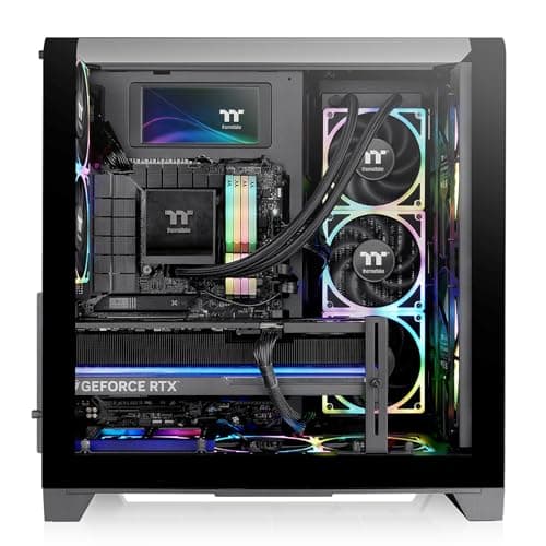 Thermaltake View 390 Air ATX Mid Tower Black with Tempered Glass Side Panel and USB 3.2 Gen 2 Type-C USB 3.2 Gen 1 Type-A image