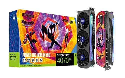 Zotac GAMING AMP AIRO Spider-Man: Across the Spider-Verse GeForce RTX 4070 Ti 12GB GDDR6X Black image