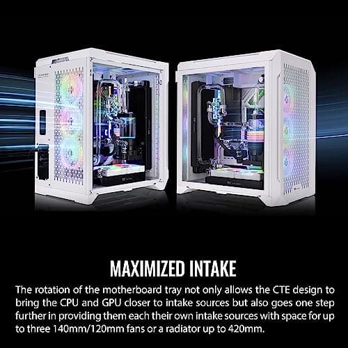 Thermaltake CTE C700 Air ATX Mid Tower White with Tempered Glass Side Panel and USB 3.2 Gen 2 Type-C, USB 3.2 Gen 1 Type-A image