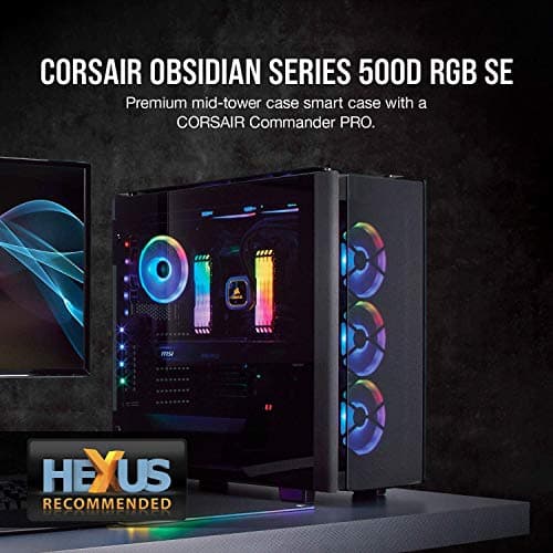 Corsair Obsidian 500D RGB SE Tempered Glass ATX Mid-Tower Computer Case - Black image