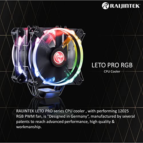 RAIJINTEK LETO PRO RGB Air RGB 56 CFM 155mm Black / Silver image