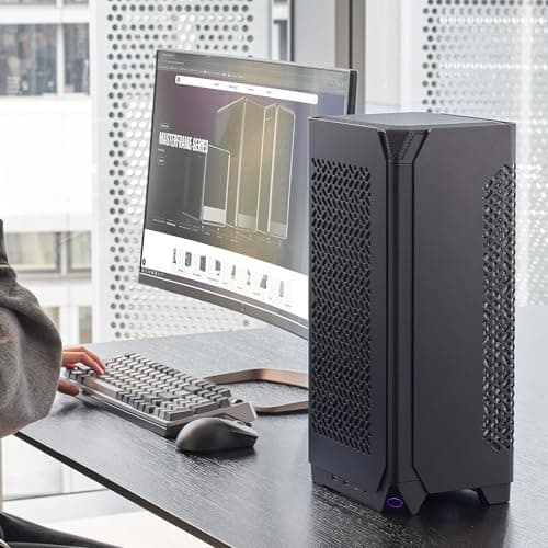 Cooler Master NCORE 100 AIR Mini-ITX Tower Black with Mesh Side Panel and Front USB 3.2 Gen 2x2 Type-C, USB 3.2 Gen 1 Type-A image