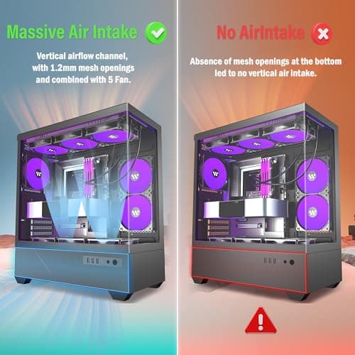 KEDIERS G7 Black 5 ARGB Fans image