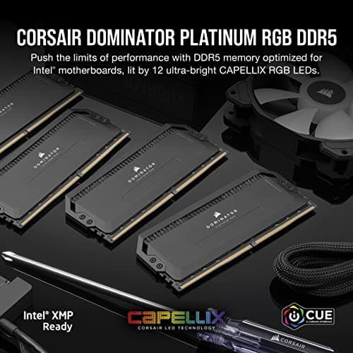 Corsair Dominator Platinum RGB Black DDR5-7200 CL34 32GB (2x16GB) image