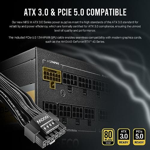 Antec NE1300G Black ATX3.0 ATX 1300W Fully Modular 80+ Gold image