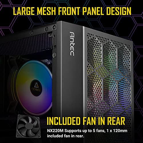 Antec NX200M Micro ATX Mid Tower Black Tempered Glass Side Panel image