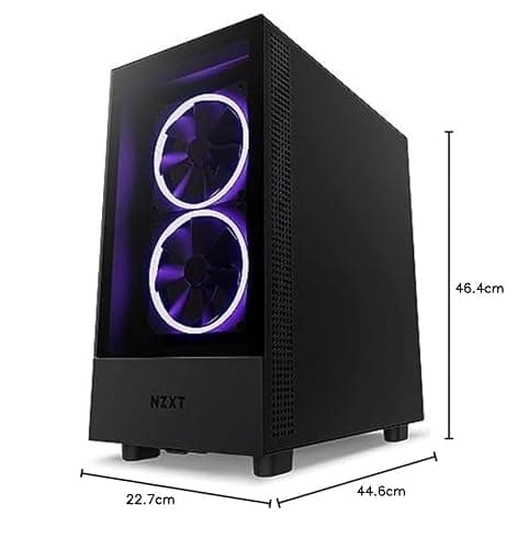 NZXT H5 Elite ATX Mid Tower Black Tempered Glass Side Panel image