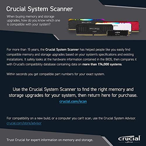 Crucial Ballistix Gaming 16GB (2 x 8GB) DDR4-2666 PC4-21300 CL16 Dual Channel Desktop Memory Kit BL2K8G26C16U4B image