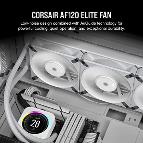 Corsair AF120 ELITE 120mm White / Gray PWM 59.1 CFM image