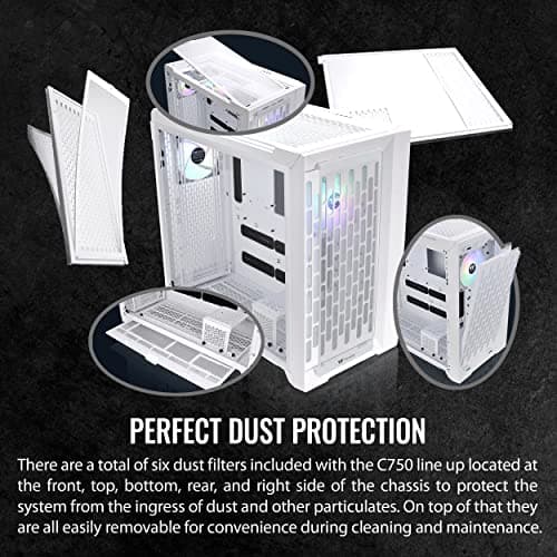Thermaltake CTE C750 ARGB ATX Full Tower White Tempered Glass Side Panel image