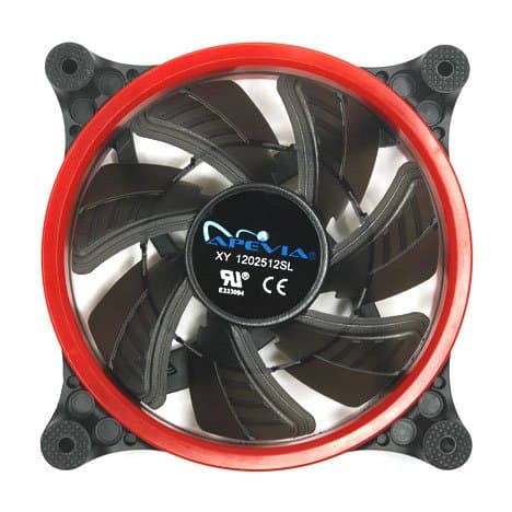 Apevia C 120mm Black / Red 57.67 CFM Red LED 5-Pack image