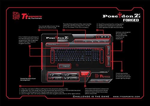 Thermaltake Poseidon Z Forged Kailh Blue Mechanical Wired Gaming Keyboard image