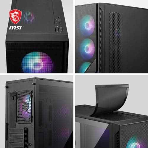 MSI MAG FORGE 321R AIRFLOW ATX Mid Tower Black Tempered Glass Side Panel image