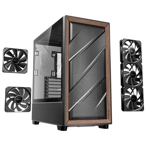 Antec FLUX ATX Mid Tower Black / Brown Tempered Glass Side Panel image