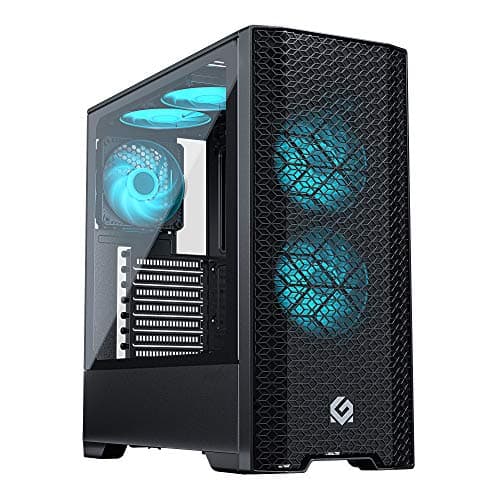 MagniumGear Neo Air ATX Mid Tower White / Black Tempered Glass Side Panel, USB 3.2 Gen 1 Type-A Front Panel, 450 x 200 x 460 mm Dimensions image