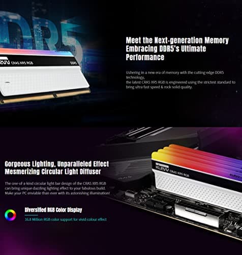 Klevv CRAS XR5 RGB White DDR5-7000 CL36 32GB (2x16GB) image
