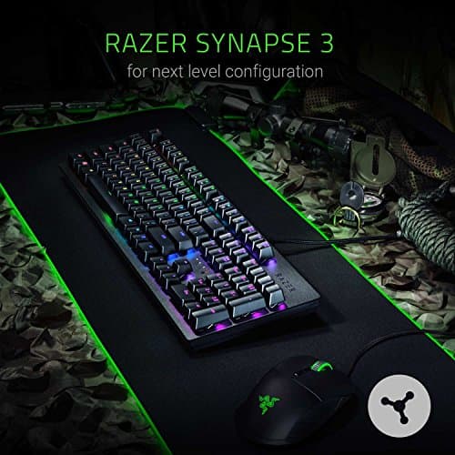Razer Huntsman Gaming Keyboard: Opto-Mechanical Key Switches - Instant Actuation - Customizable Chroma RGB Lighting - Programmable Macro Functionality - Matte Black image