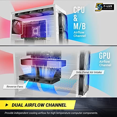 Antec DF700 FLUX ATX Mid Tower Black Tempered Glass Side Panel, USB 3.2 Gen 1 Type-A image