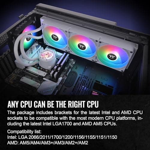 Thermaltake TH420 V2 Ultra ARGB Sync Water 420mm 84.32 CFM White image