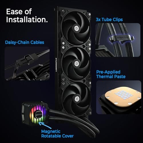 Enermax LIQMAXFLO SR Water 120mm 58.03 CFM Black image