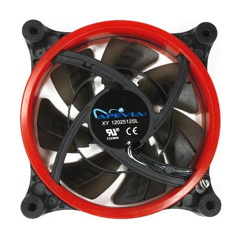 Apevia C 120mm Black / Red 57.67 CFM Red LED 5-Pack image