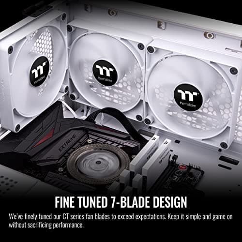 Thermaltake CT120 120mm White PWM 57.05 CFM 2-Pack image