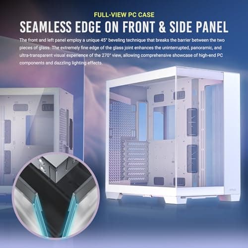 Antec C8 ATX Full Tower White with Tempered Glass Side Panel and USB 3.2 Gen 2 Type-C, USB 3.2 Gen 1 Type-A image