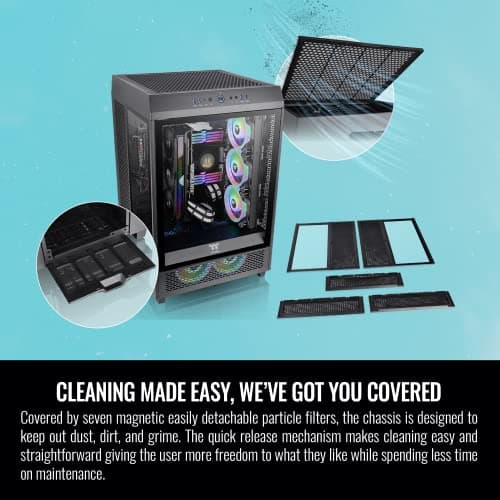 Thermaltake The Tower 500 ATX Mid Tower Black Tempered Glass Side Panel image