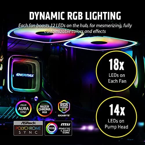 Enermax AQUAFUSION ADV Water 240mm 79.8 CFM Black image