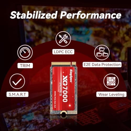 KingSpec XG7000 512GB M.2-2242 SSD PCIe 4.0 x4 NVMe image
