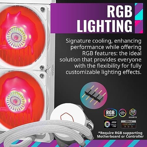 Cooler Master MasterLiquid ML240L V2 Water 240mm RGB 62 CFM White / Black image