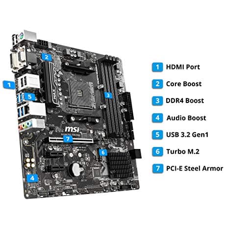 MSI B450M PRO-VDH MAX AM4 DDR4 Micro ATX image